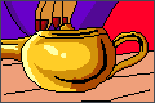 lampe en or Pixel Art