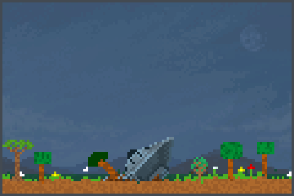 ufo field crash Pixel Art