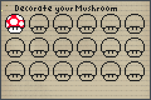 Mushroom entry1 Pixel Art