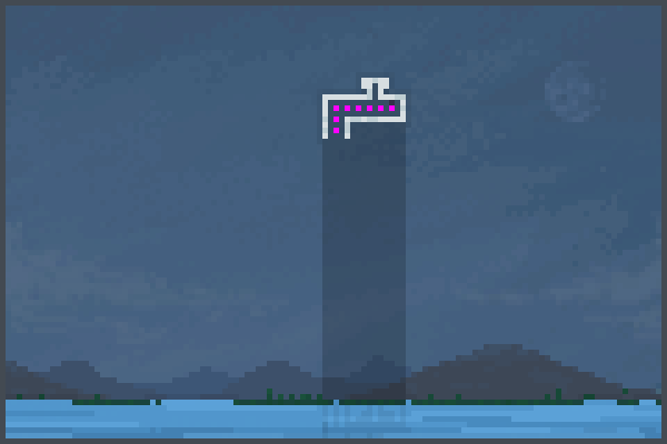 oil in the sea. Pixel Art