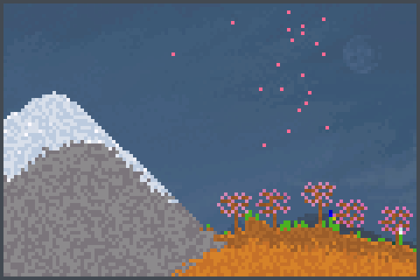  Mt Fuji Japan Pixel Art