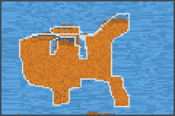 map of USA Pixel Art
