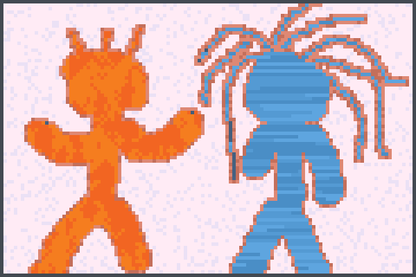 boy a girl Pixel Art
