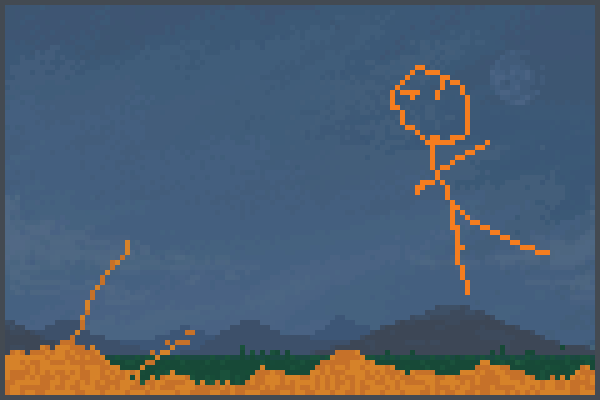 sticman lava Pixel Art