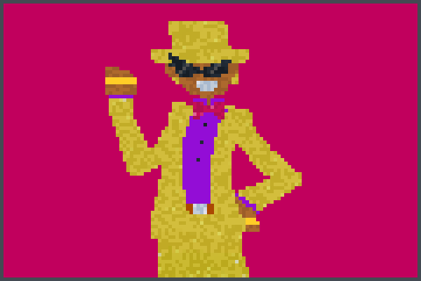 un mec en or Pixel Art