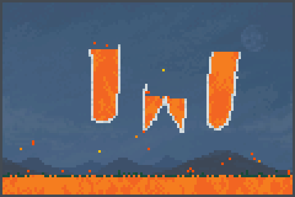  UwU on fire Pixel Art