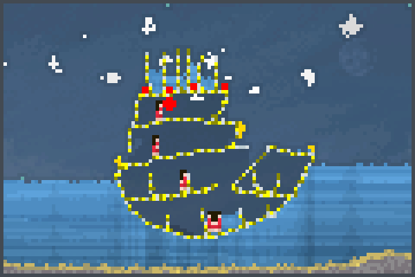  Titanic Sinks Pixel Art