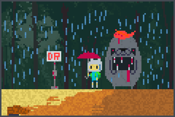 demon totoro 2 Pixel Art