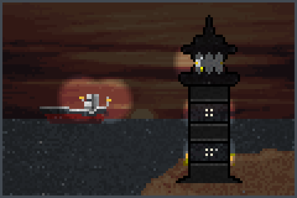 Leuchtturm 2 Pixel Art