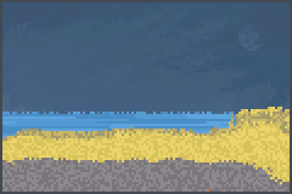 typique plage Pixel Art