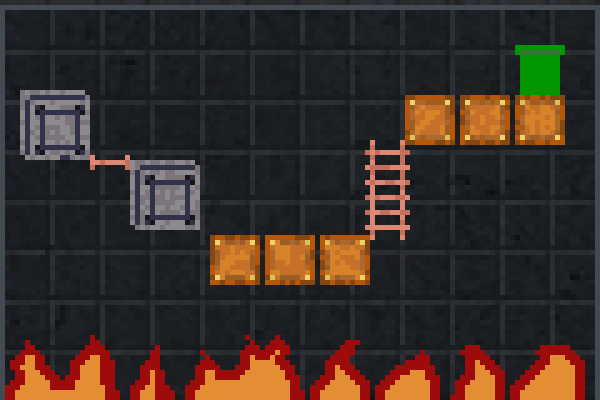 The Fire Level Pixel Art