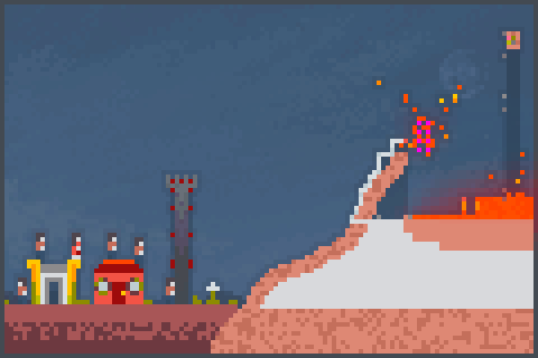 Volcano.[_[ Pixel Art