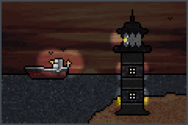 Leuchtturm 3 Pixel Art