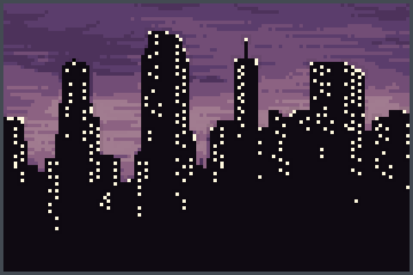 Ville de nuit Pixel Art