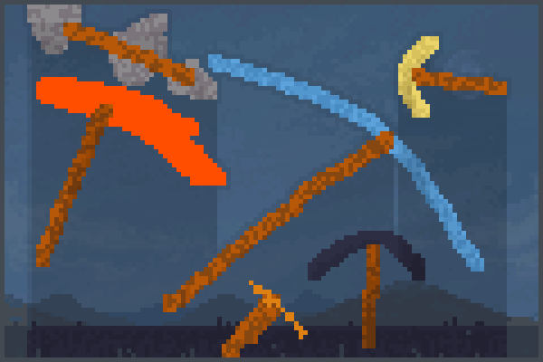 pickaxes dude  Pixel Art