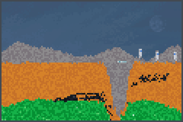 large vocano Pixel Art