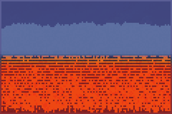 lava son falls. Pixel Art