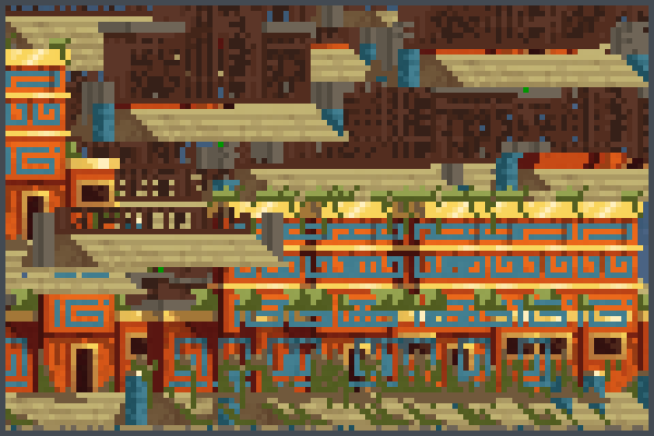 el gran dorado Pixel Art