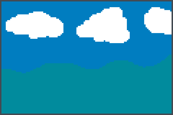 sky and sea Pixel Art
