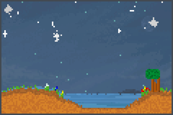 a basic lake Pixel Art