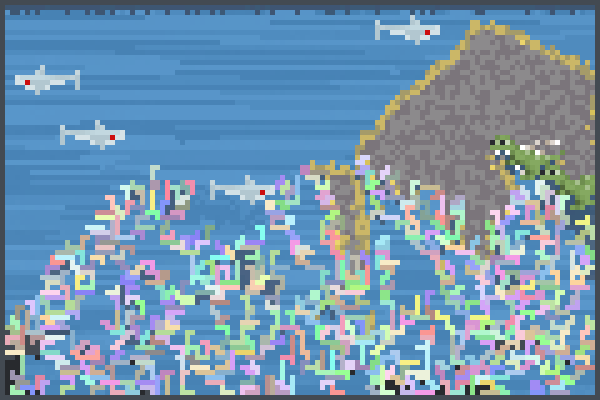 jurasic tiburon Pixel Art