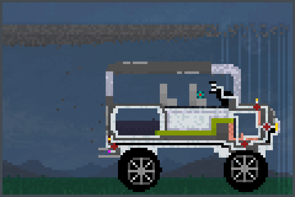 old fashion car Pixel Art