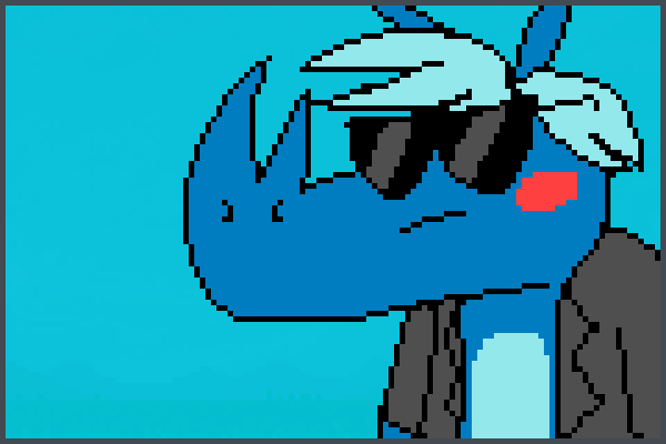 Blue Time!!! Pixel Art