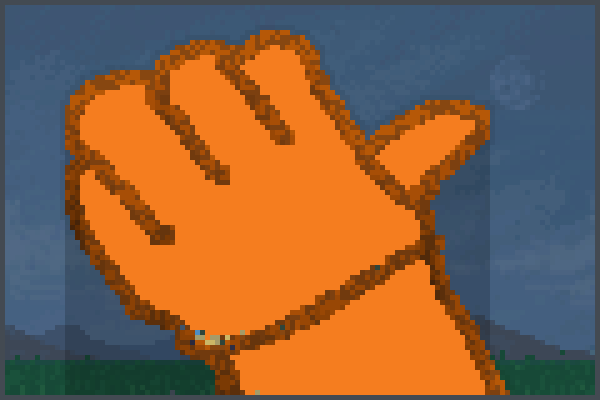 burning hand Pixel Art