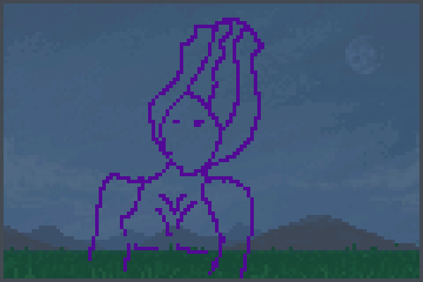 purple lady Pixel Art