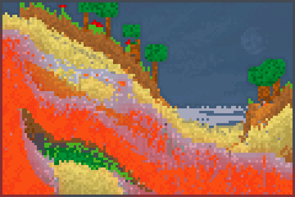 after a volcano Pixel Art