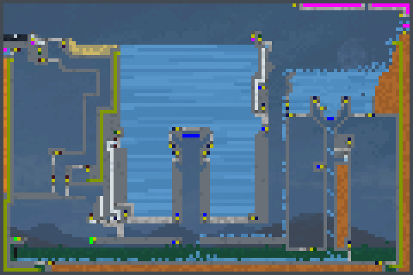  Big Dam System Pixel Art