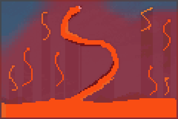 Fire snakes Pixel Art