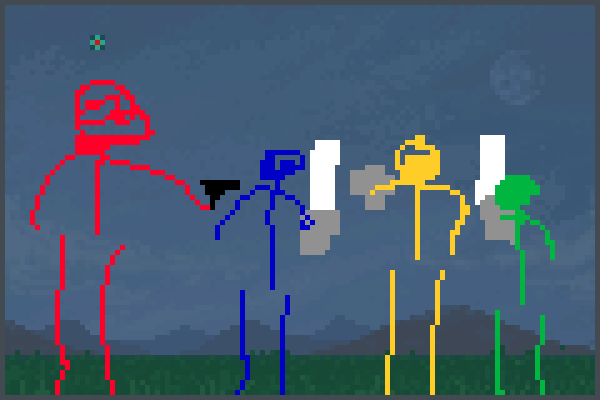 Stick 4 Player Pixel Art