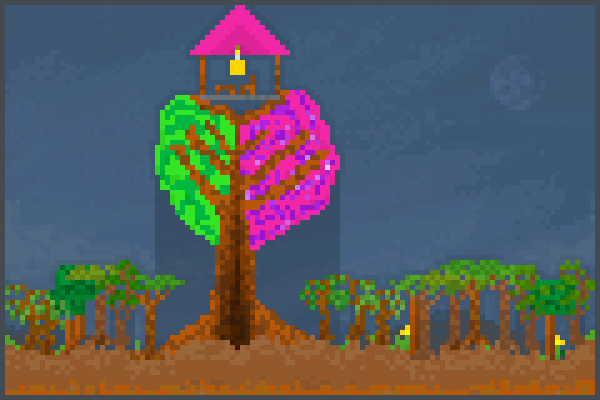 casa na arvori Pixel Art