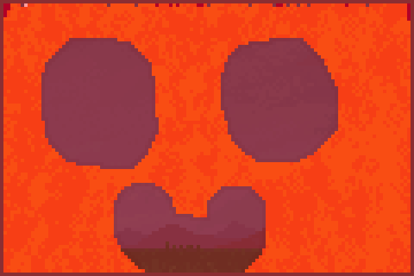 rosto na lava. Pixel Art