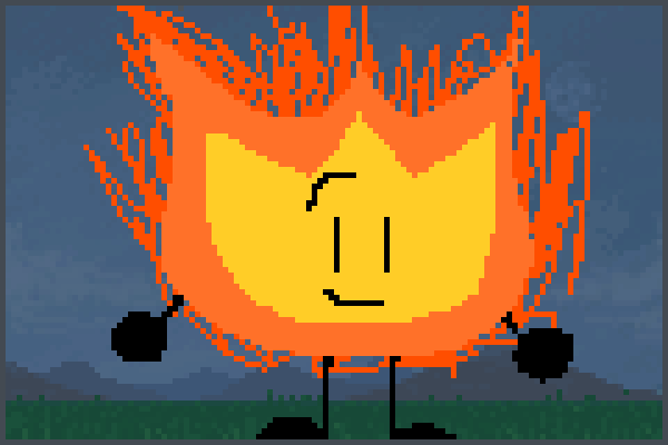 real firey lol Pixel Art