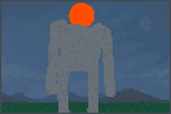 cabeza de fuego Pixel Art