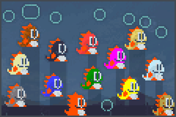 burbujas burbuj Pixel Art