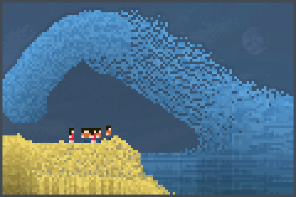 tsunami mega Pixel Art