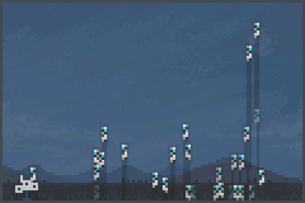 Snow Pea Stalk Pixel Art