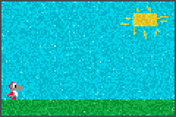 Grey Yoshi Pixel Art