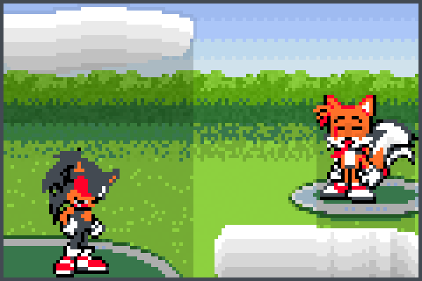 Sonic vs Tails Pixel Art