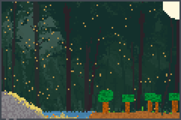 unknown forest. Pixel Art