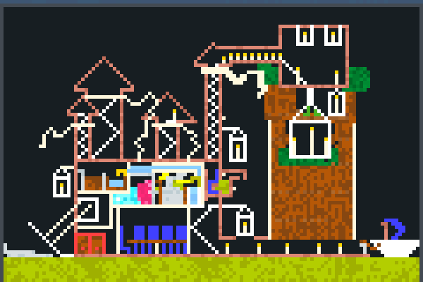 a castle Pixel Art