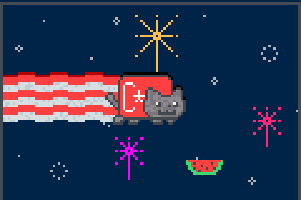 nyan cat turkey Pixel Art