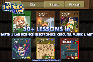 Over 50 lessons in Earth and Lab Sciences, Electronics, Circuits, Pixel Art, Biology and Music