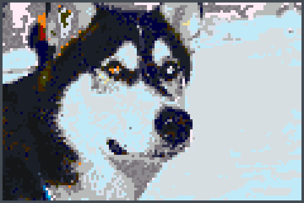 pixel art husky