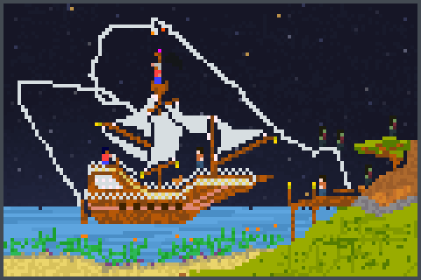 zoabie boat 3 Pixel Art