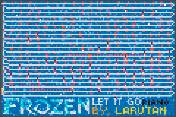 Let It Go Piano Pixel Art