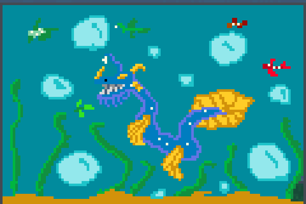 deep dragon Pixel Art
